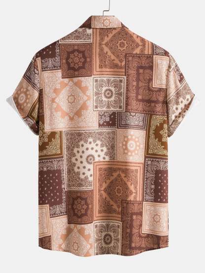 Paisley Patchwork Print Shirt & Shorts-Mitchell Shoes