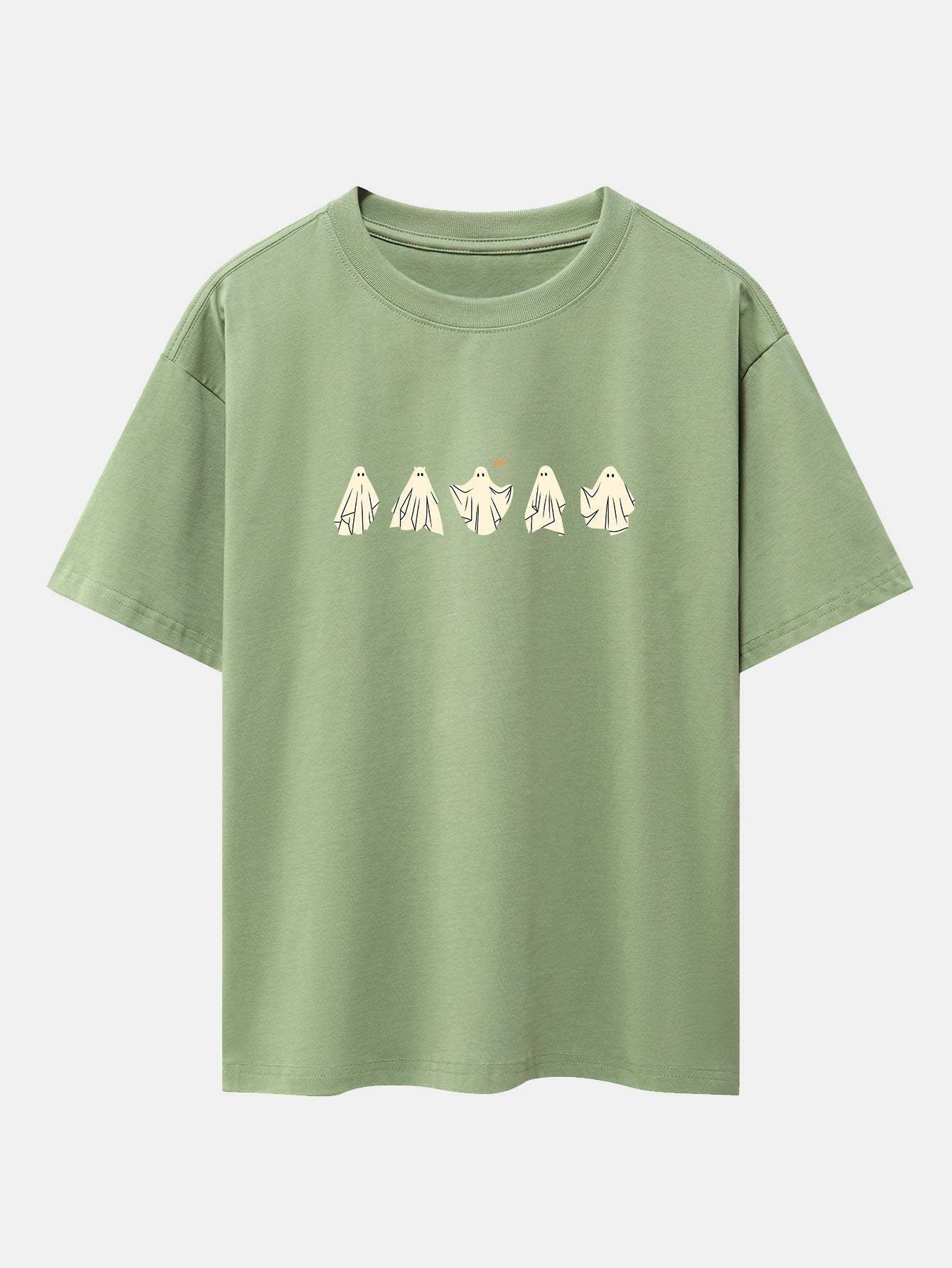 Ghost Print Heavy Weight Drop Shoulder Oversize T-Shirt-Mitchell Shoes