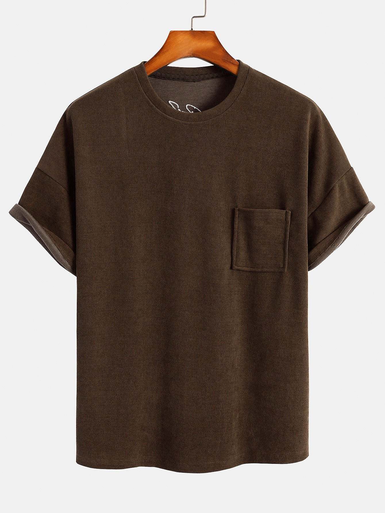 Dropped Shoulder Corduroy T-Shirt-Mitchell Shoes