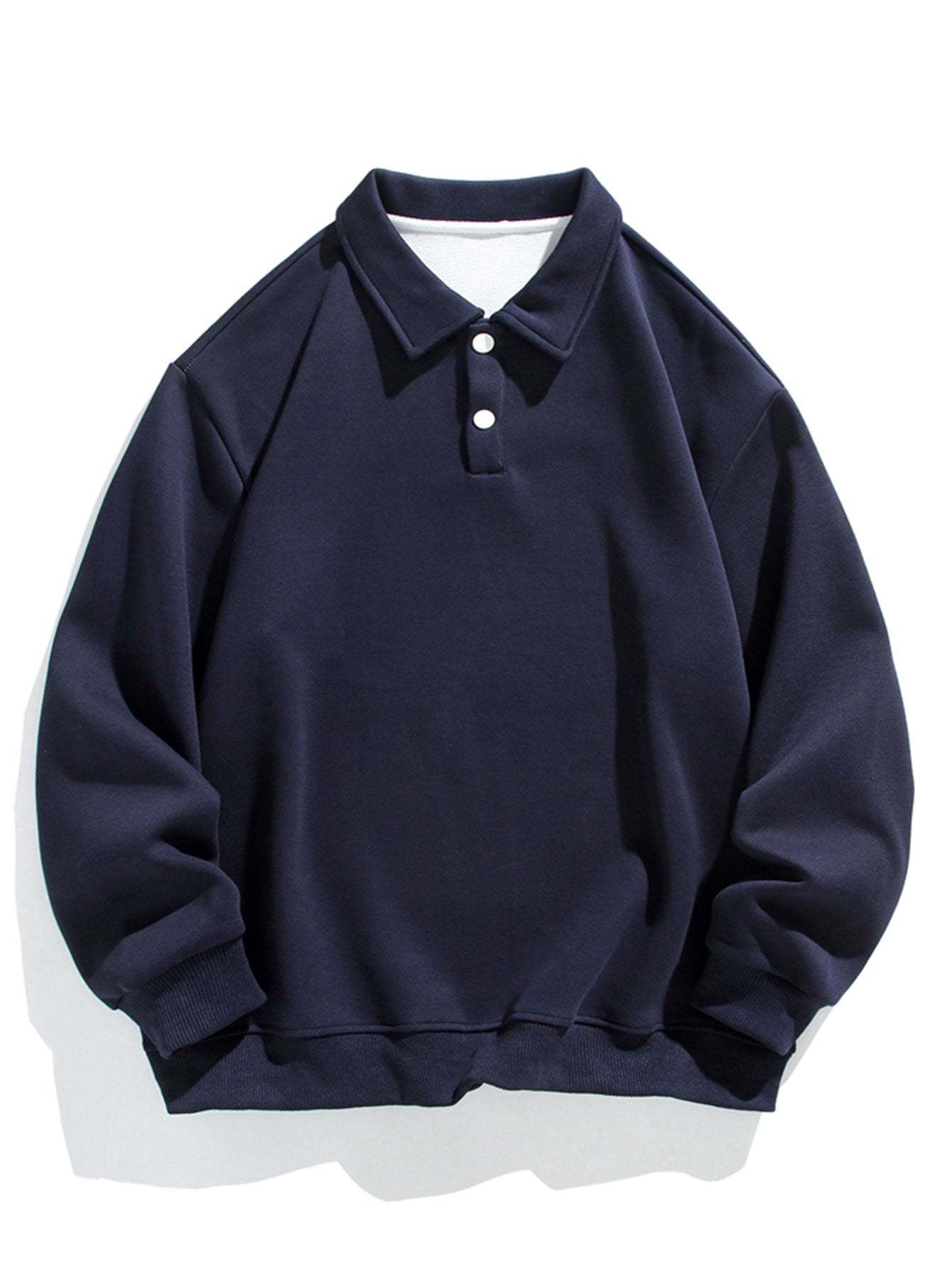 Relax Fit Basic Polo Sweatshirt-Mitchell Shoes