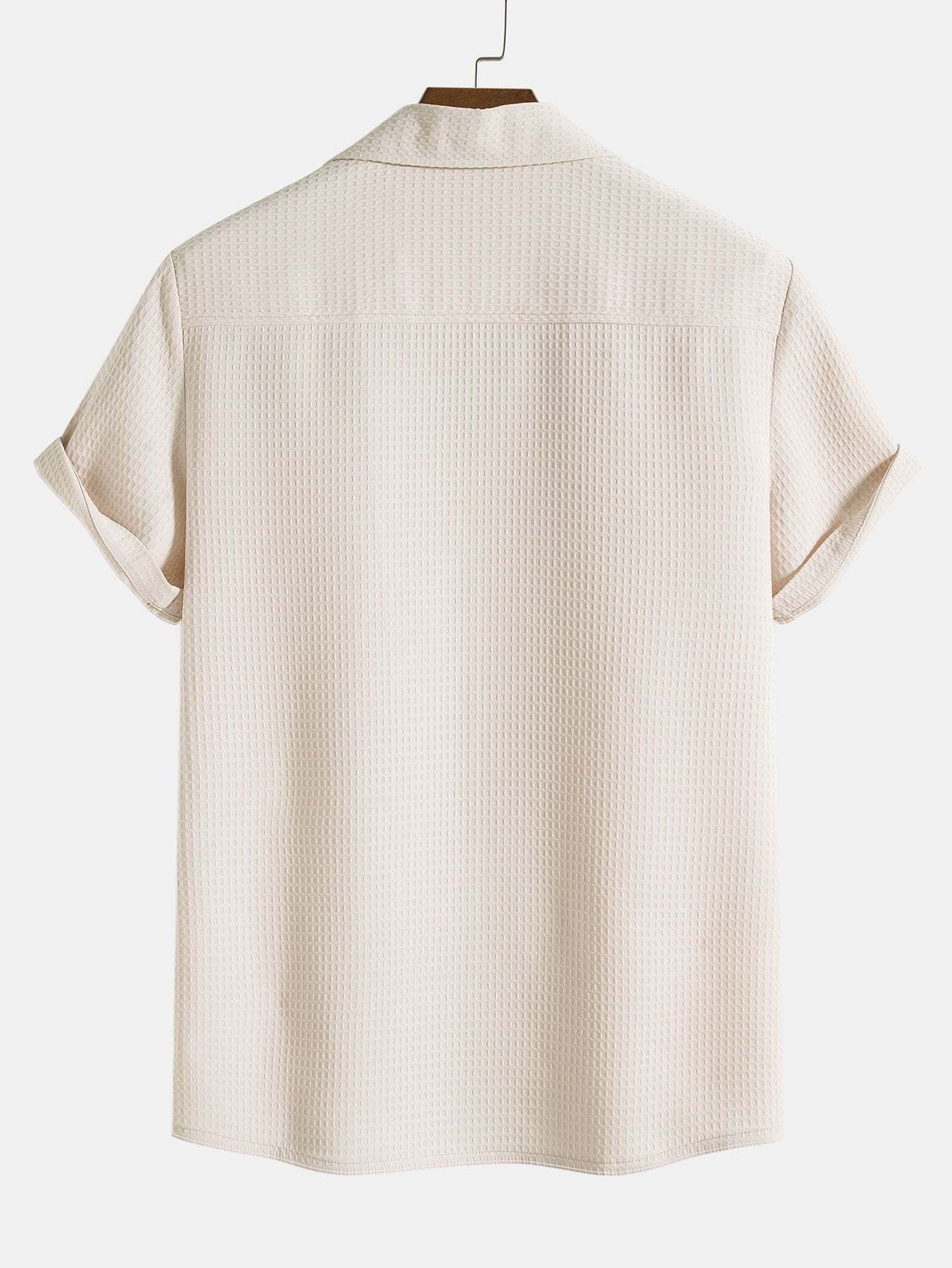 Waffle Revere Collar Shirt-Mitchell Shoes