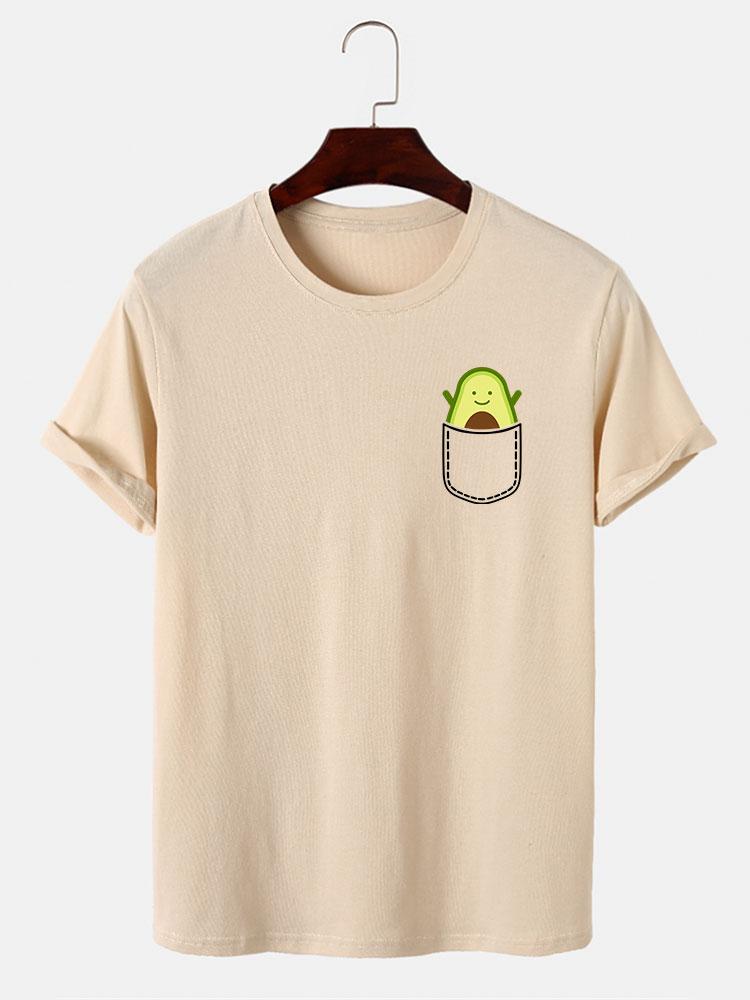 Pocket Avocado Print T-Shirt-Mitchell Shoes