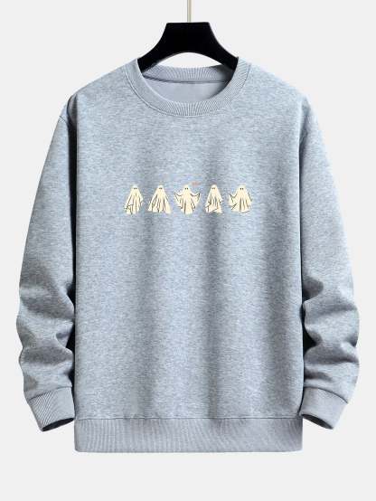 Ghost Print Relax Fit Sweatshirt-Mitchell Shoes