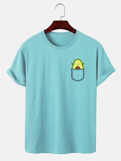 Pocket Avocado Print T-Shirt-Mitchell Shoes