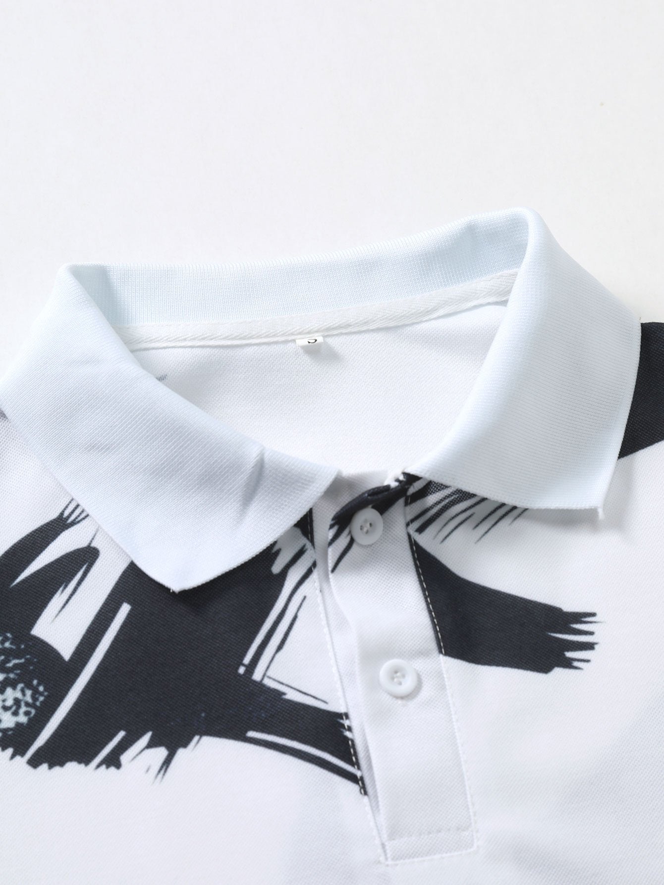 Brushstroke Print Polo Shirt-Mitchell Shoes