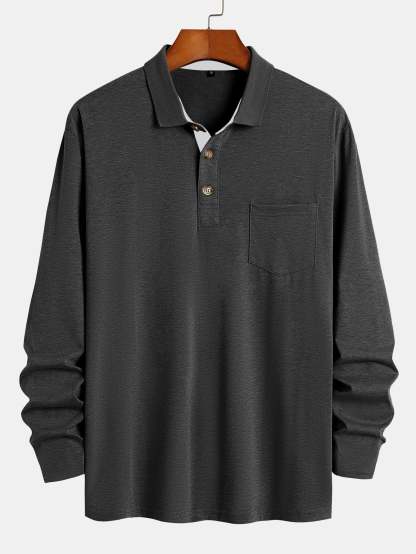 Long Sleeve Regular Fit Polo Shirt-Mitchell Shoes