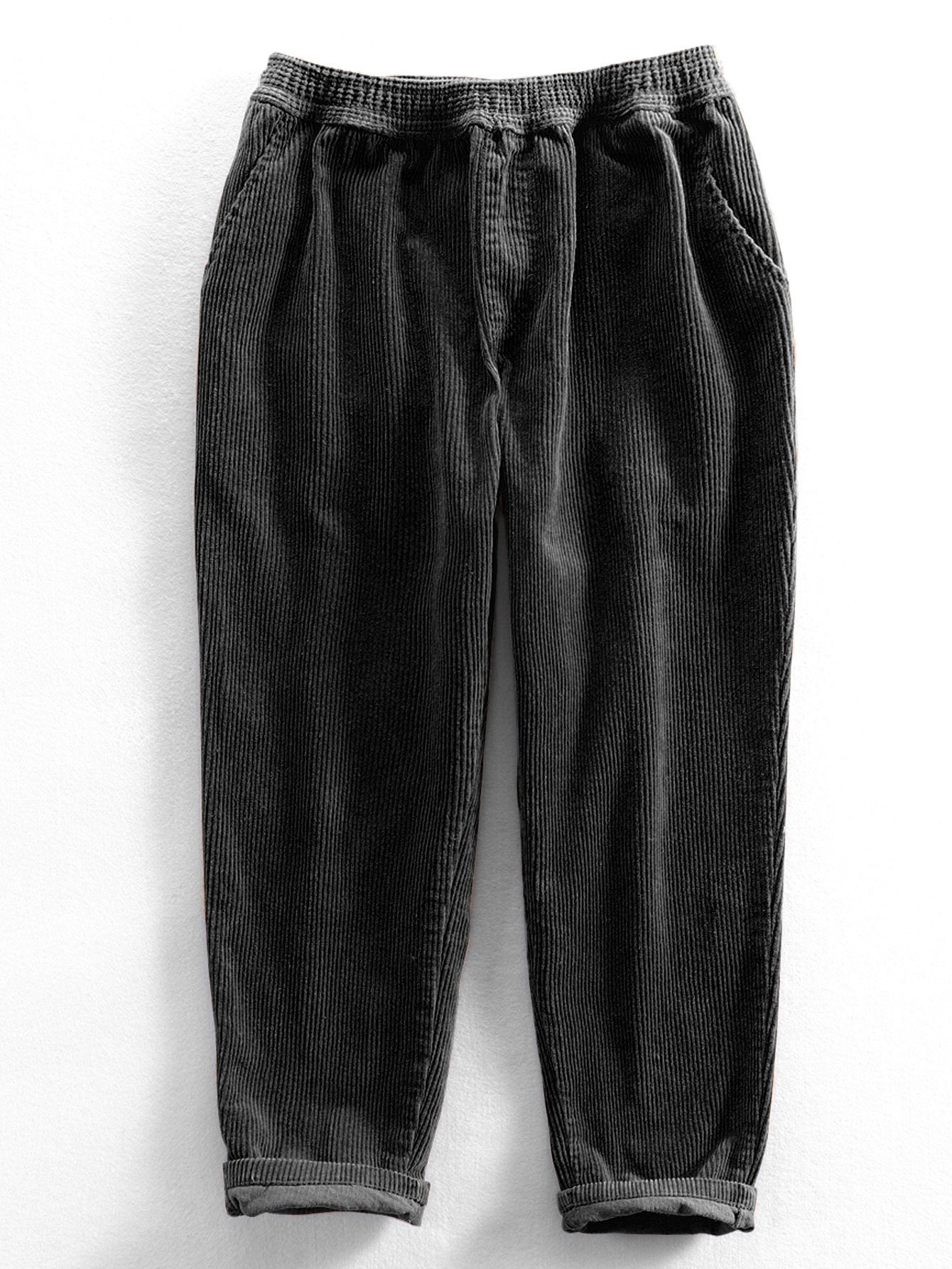 Cotton Corduroy Cropped Pants-Mitchell Shoes