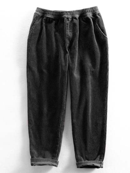 Cotton Corduroy Cropped Pants-Mitchell Shoes