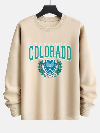 Colorado Tennis Varsity Print Relax Fit Sweatshirt-Mitchell Shoes