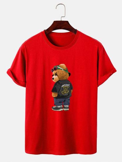 Cool Bear Print T-Shirt-Mitchell Shoes