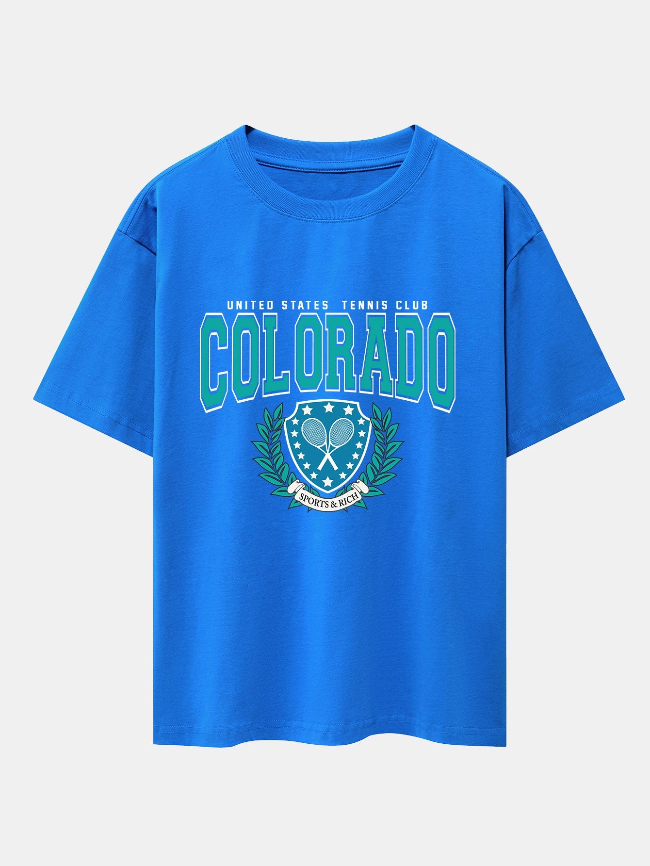 Colorado Tennis Print Heavy Weight Oversize T-Shirt-Mitchell Shoes