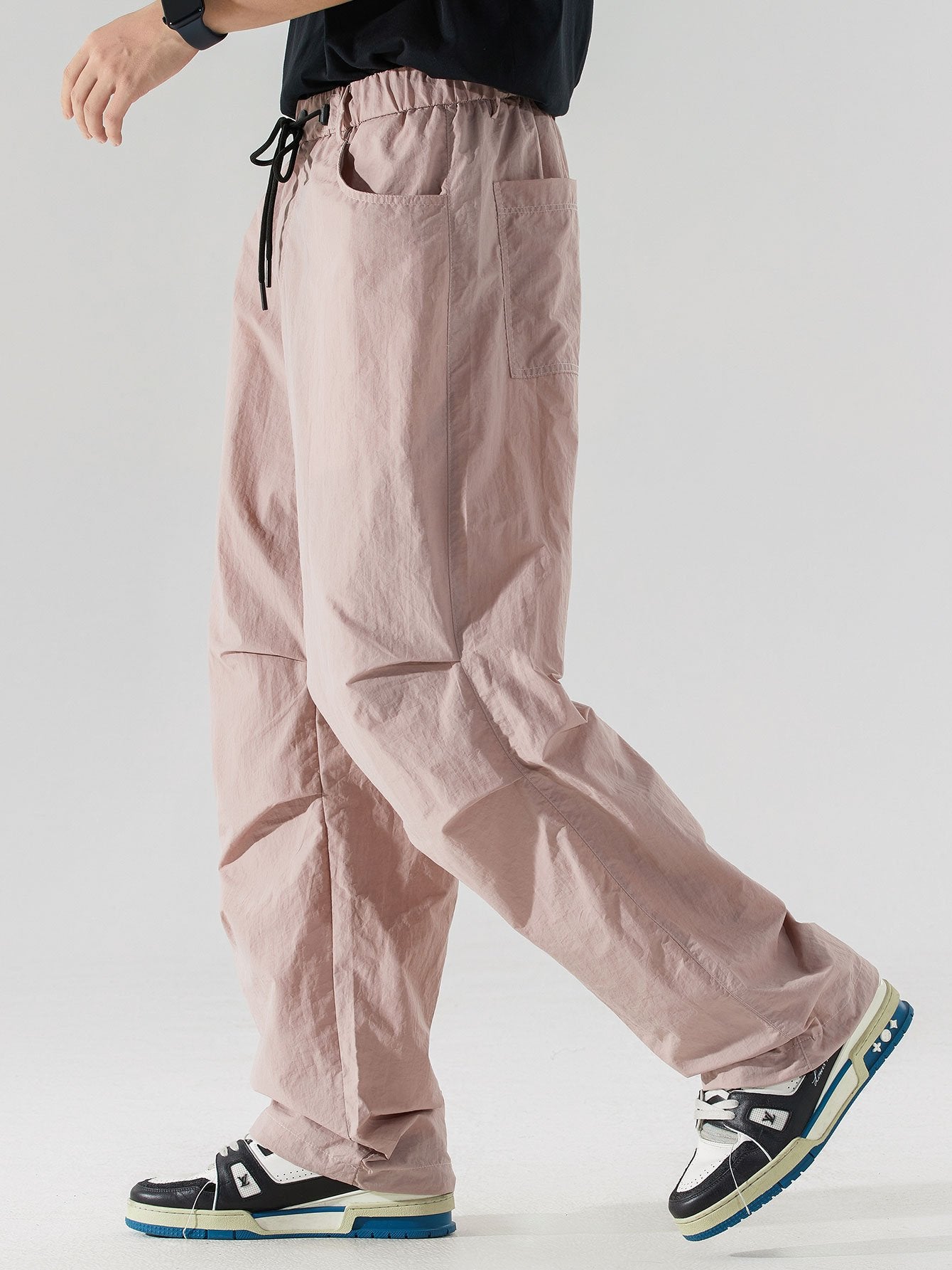 Elastic Waist Parachute Pants-Mitchell Shoes
