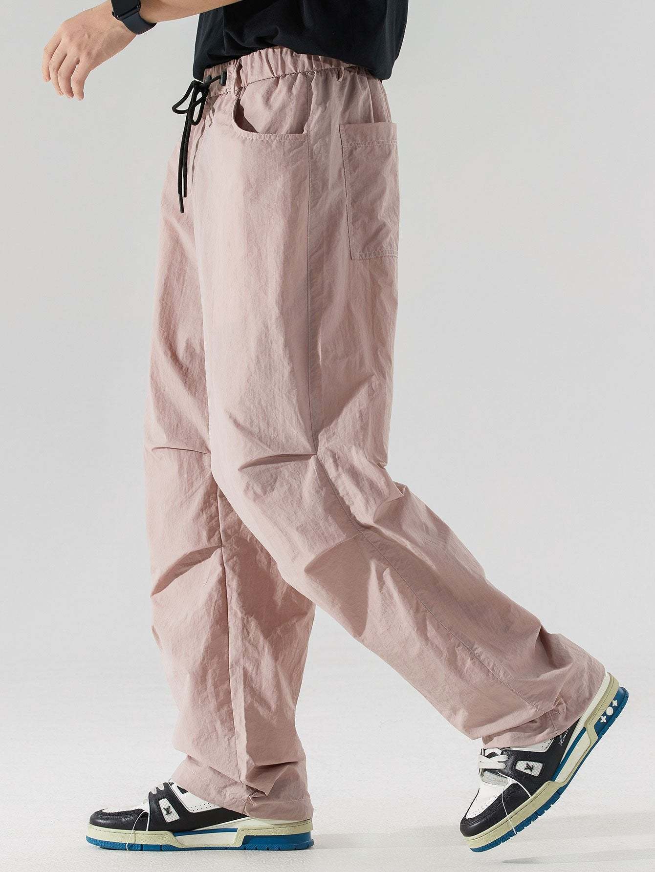 Elastic Waist Parachute Pants-Mitchell Shoes