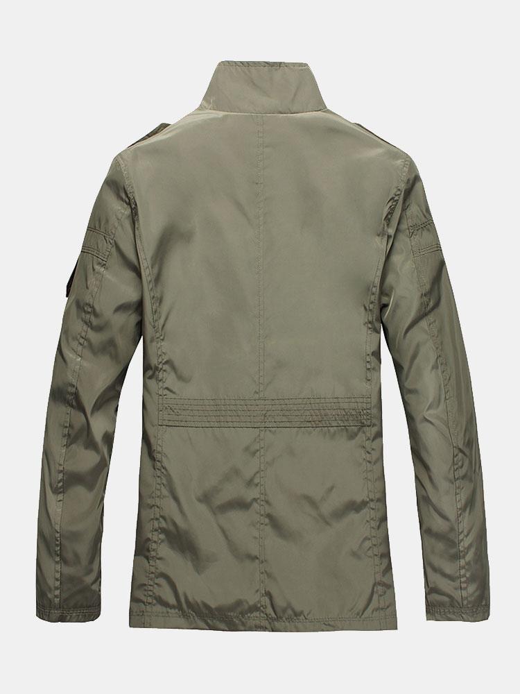 Button Up Funnel Neck Jacket-Mitchell Shoes