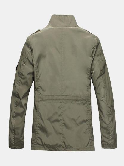 Button Up Funnel Neck Jacket-Mitchell Shoes