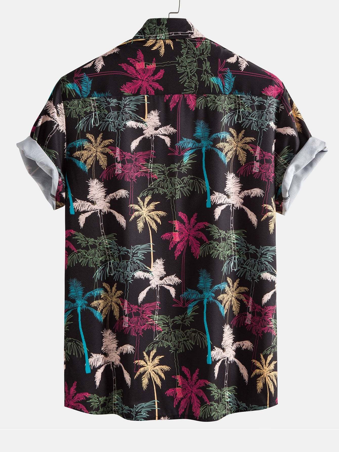 Palm Tree Print Button Up Shirt-Mitchell Shoes