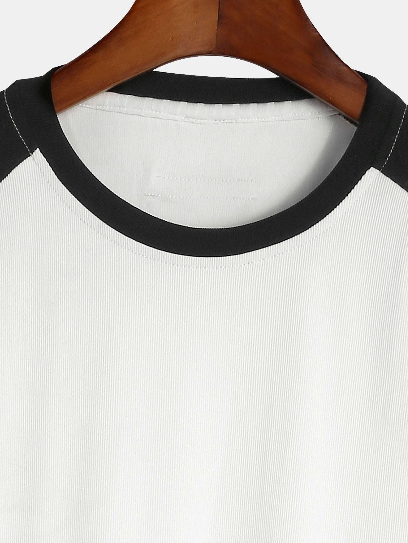 Muscle Fit Paneled Textured T-Shirt-Mitchell Shoes