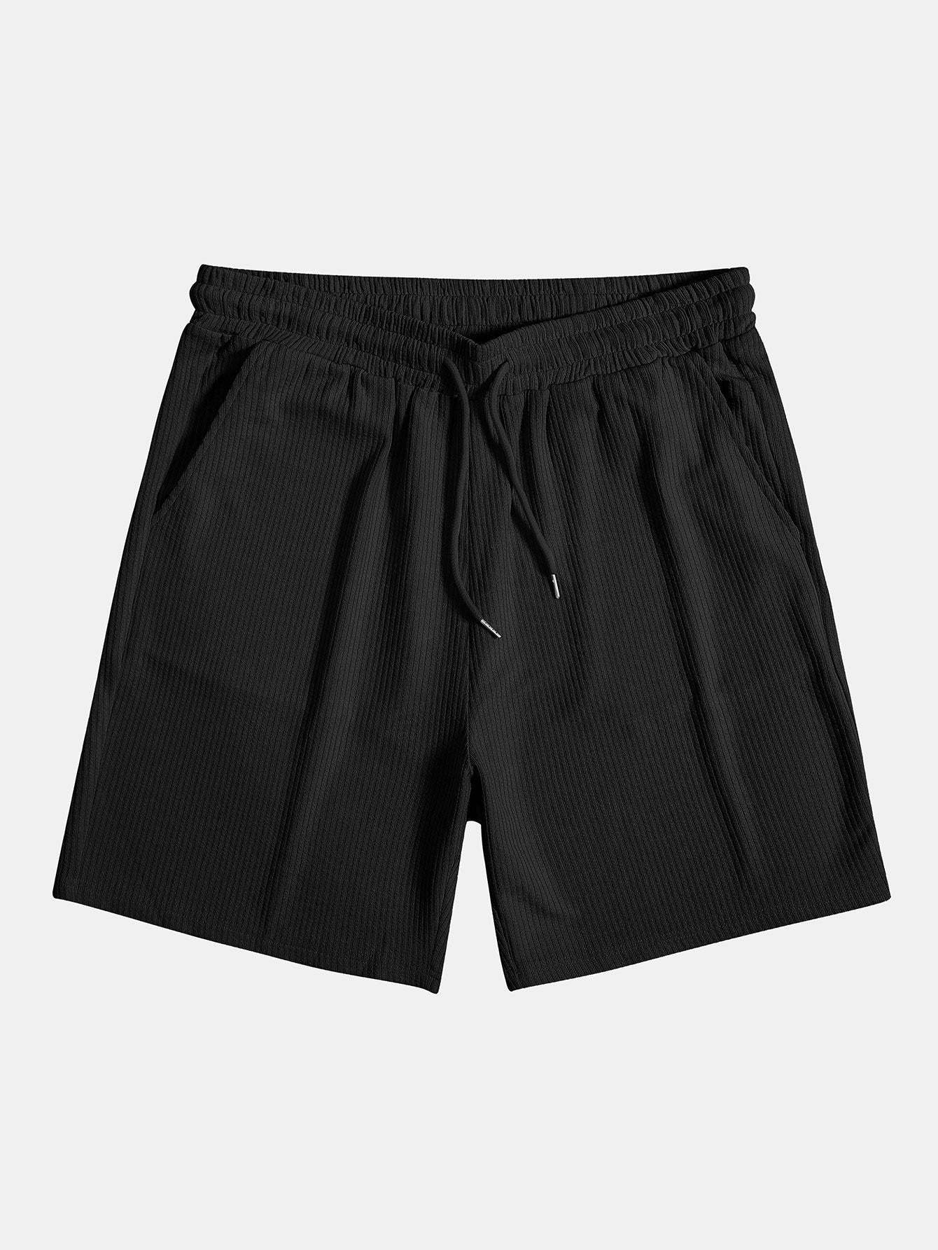 Knitted Ribbed Shorts-Mitchell Shoes