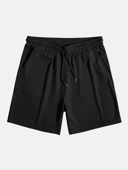 Knitted Ribbed Shorts-Mitchell Shoes