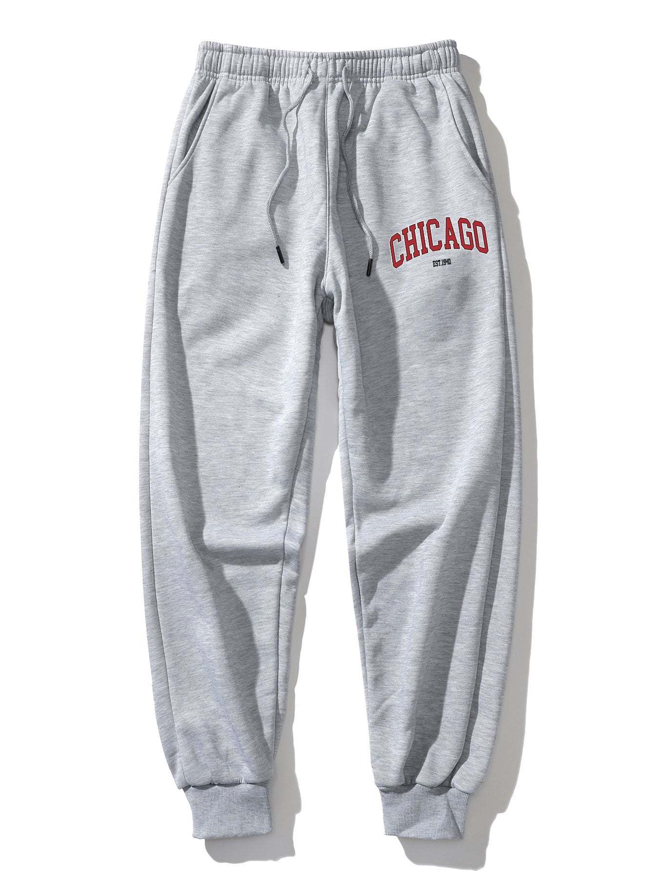 Chicago Print Jogger Pants-Mitchell Shoes