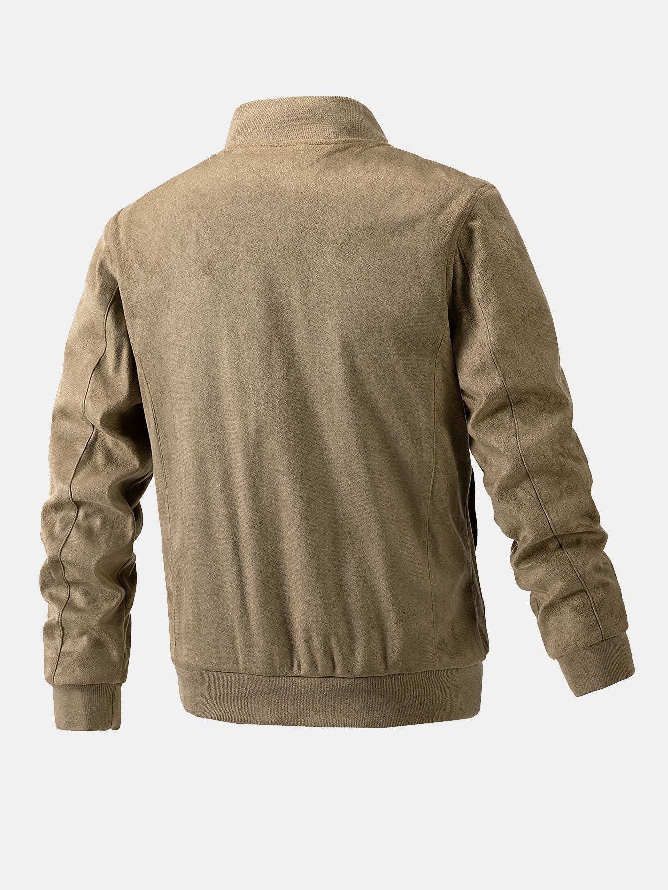 Suede Bomber Jacket With Quilted Liner-Mitchell Shoes
