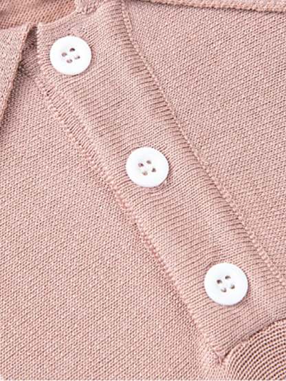 Striped Short Sleeve Sweater Polo-Mitchell Shoes