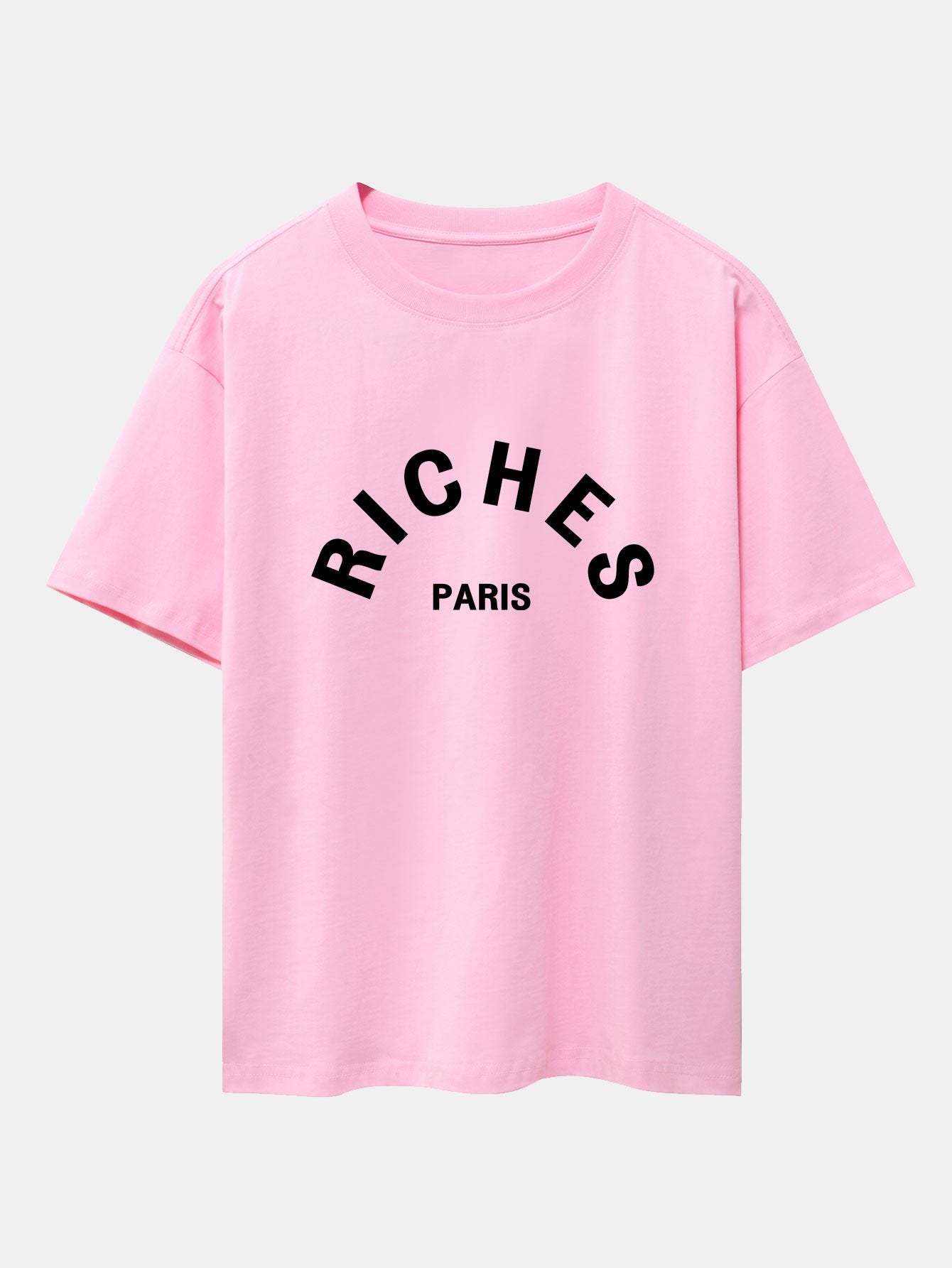 Riches Paris Print Oversize T-Shirt-Mitchell Shoes