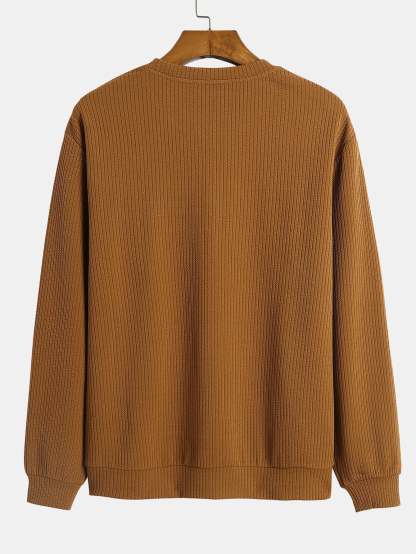 Ribbed Crew Sweatshirt-Mitchell Shoes