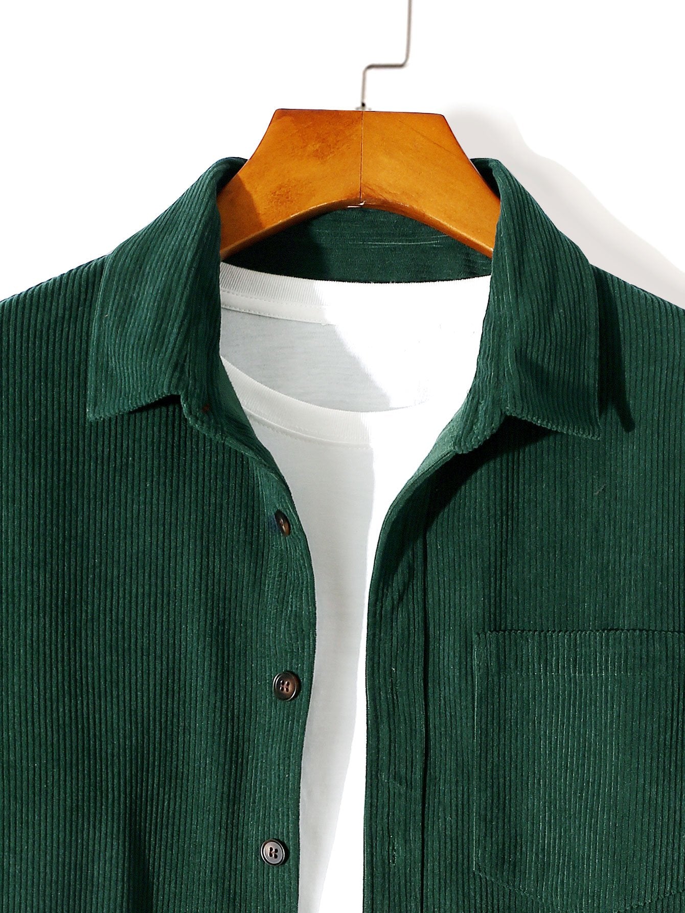 Long Sleeve Button Up Corduroy Shirt-Mitchell Shoes