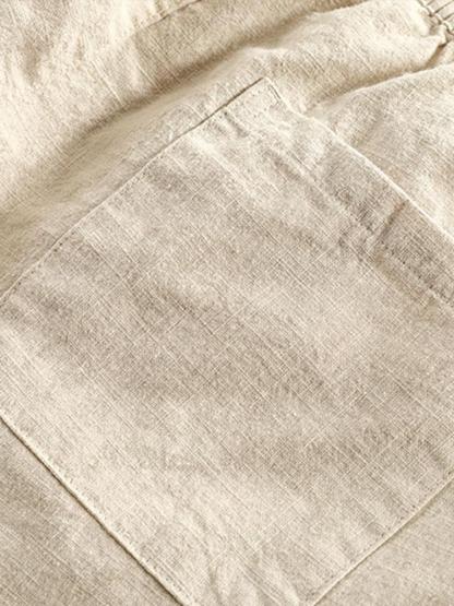 Linen Cotton Blend Drawstring Shorts-Mitchell Shoes