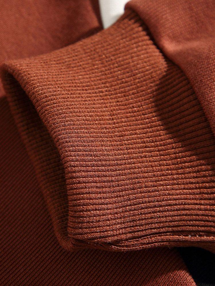 Relax Fit Color Block Polo Sweatshirt-Mitchell Shoes