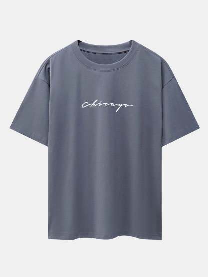 Chicago Print Heavy Weight Oversize T-Shirt-Mitchell Shoes