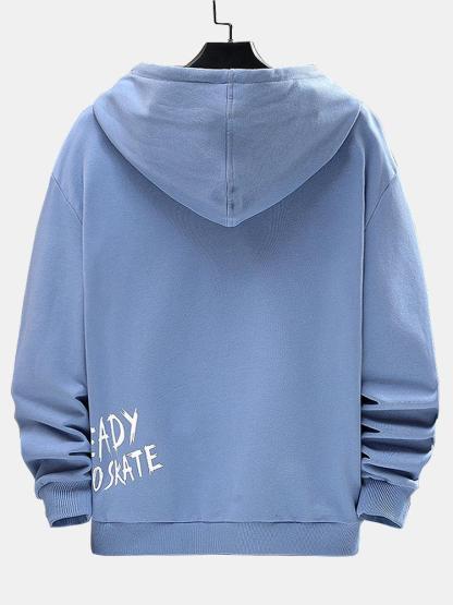 Smiley Graffiti Print Hoodie-Mitchell Shoes