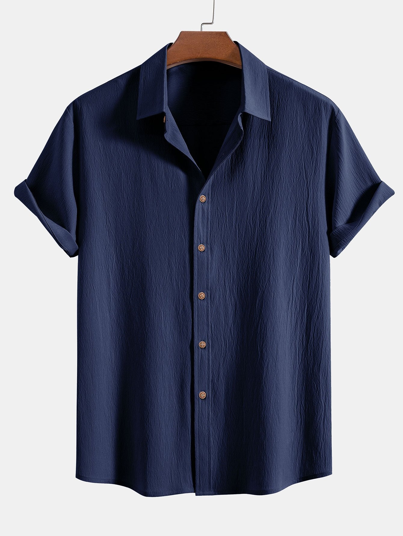 Wrinkled Textured Shirt & Shorts-Mitchell Shoes