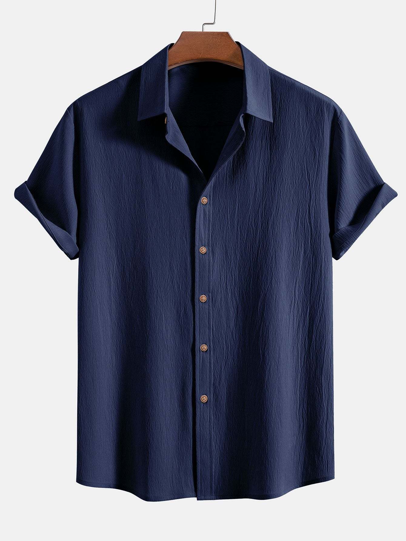 Wrinkled Textured Shirt & Shorts-Mitchell Shoes