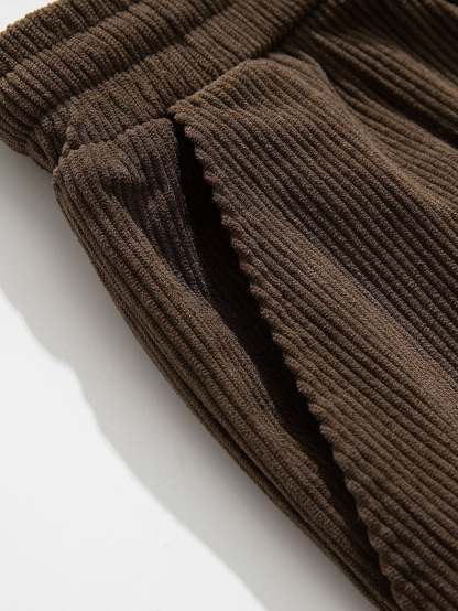 Loose Fit Corduroy Cargo Pants-Mitchell Shoes