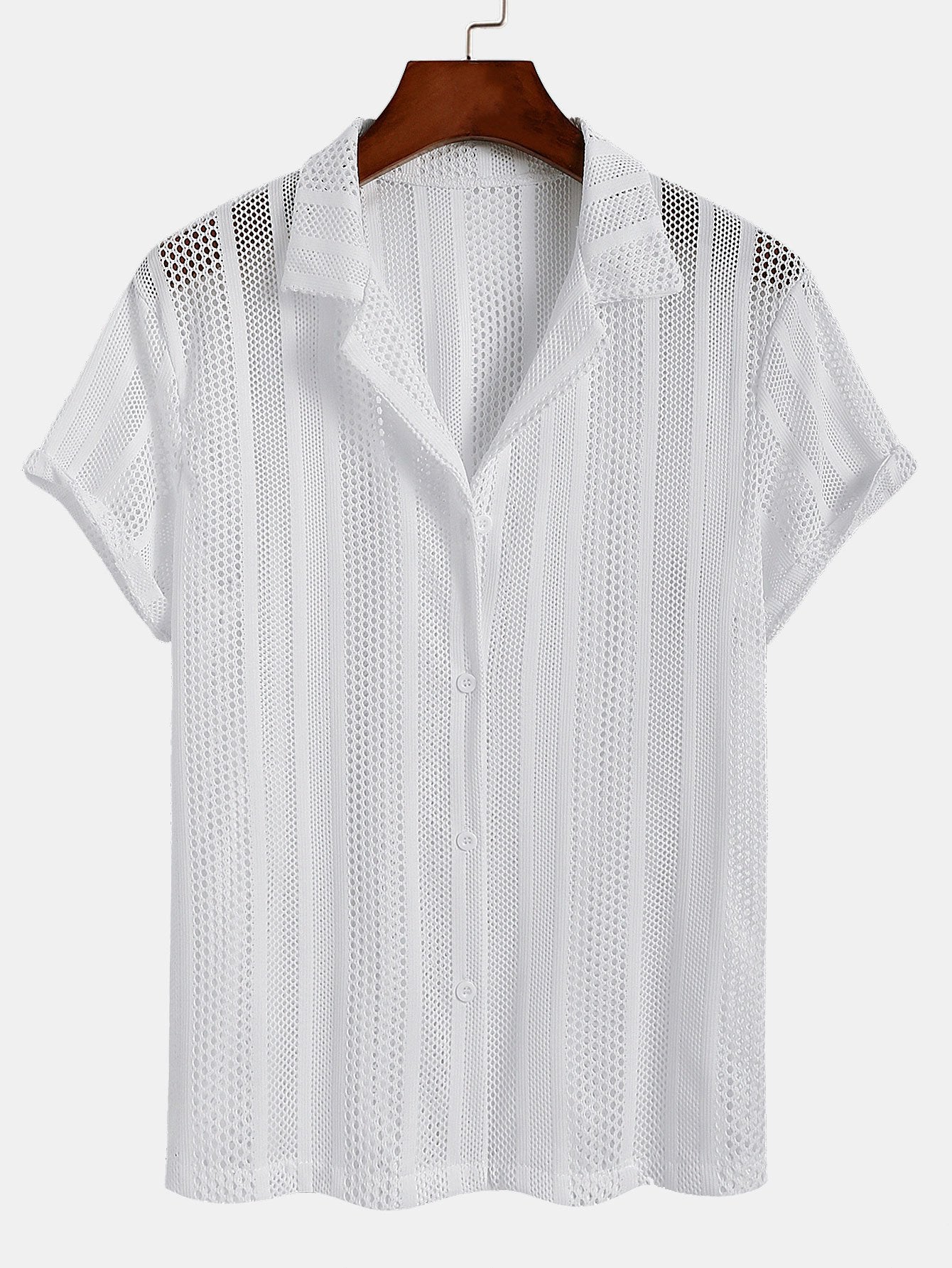 Mesh Textured Shirt-Mitchell Shoes