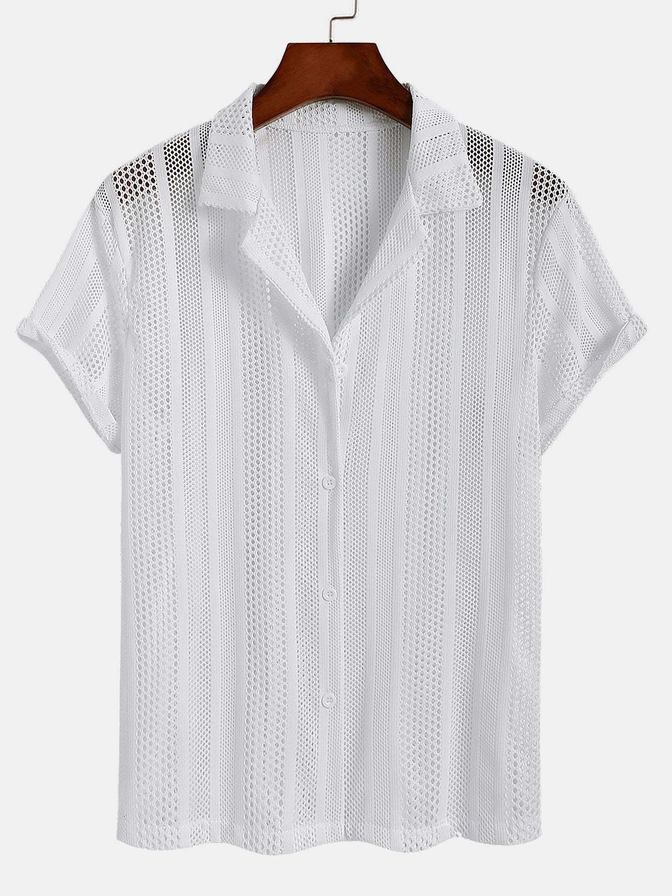 Mesh Textured Shirt-Mitchell Shoes