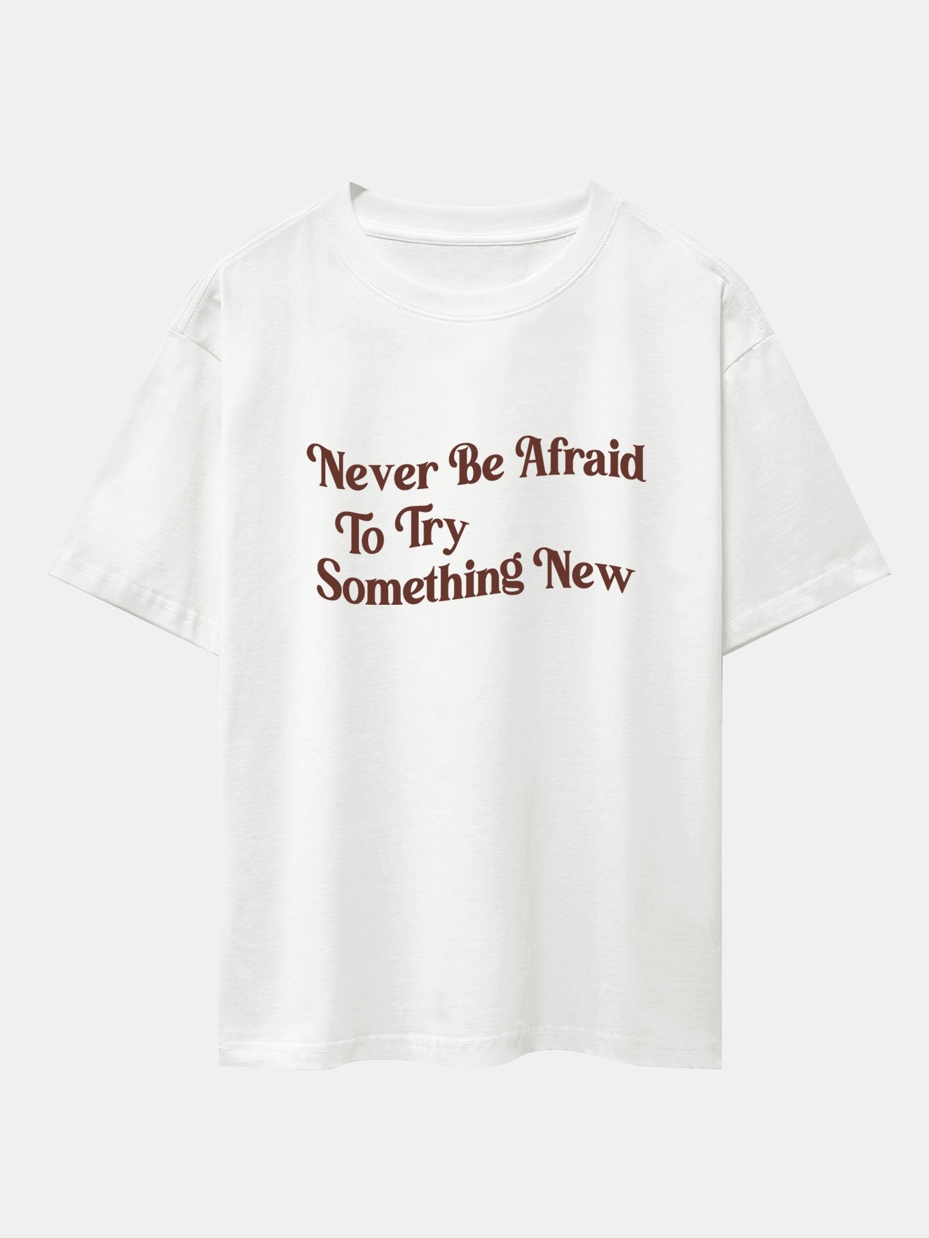 Slogan Print Drop Shoulder Oversize T-Shirt-Mitchell Shoes