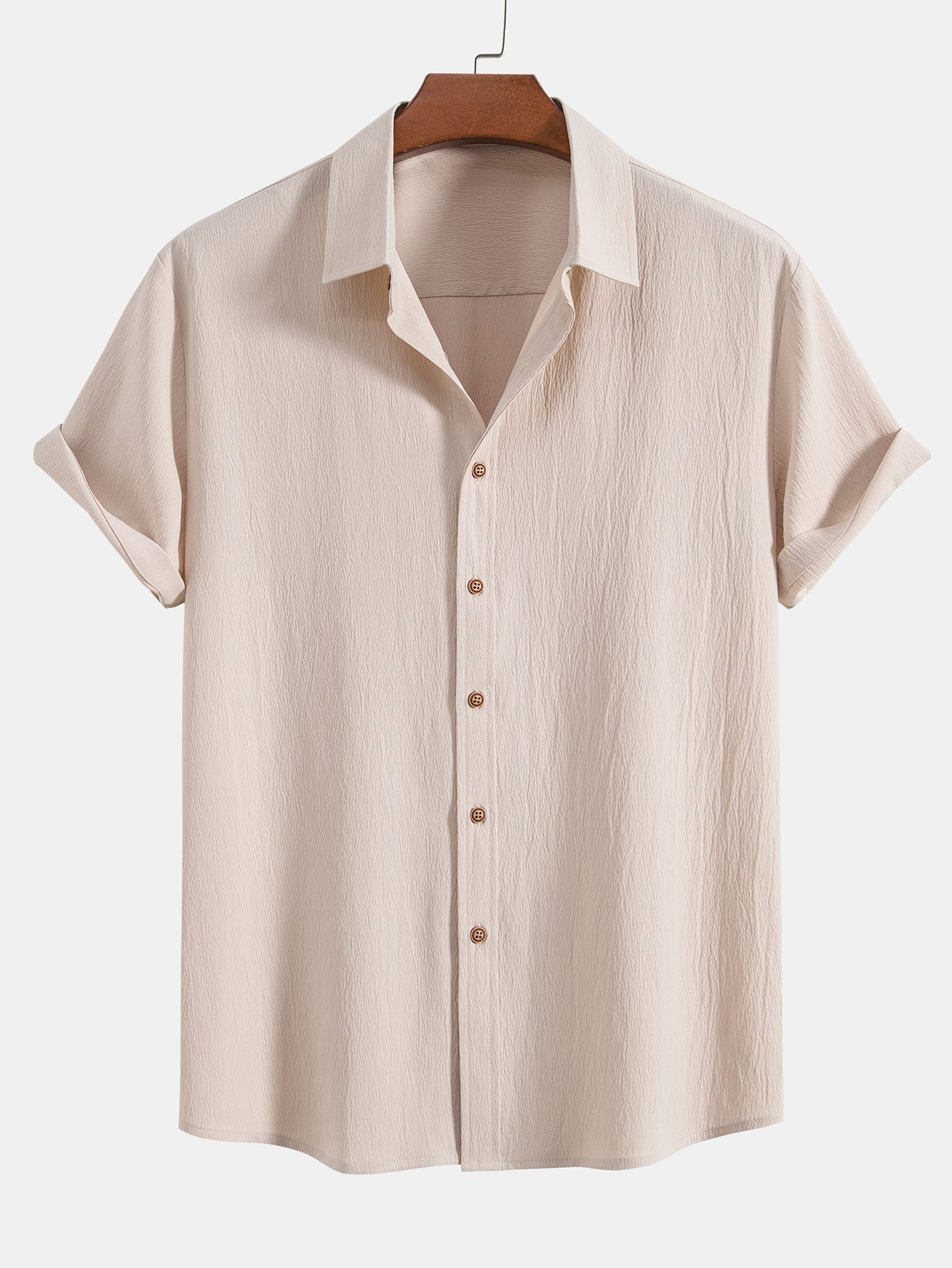 Wrinkled Textured Shirt & Shorts-Mitchell Shoes