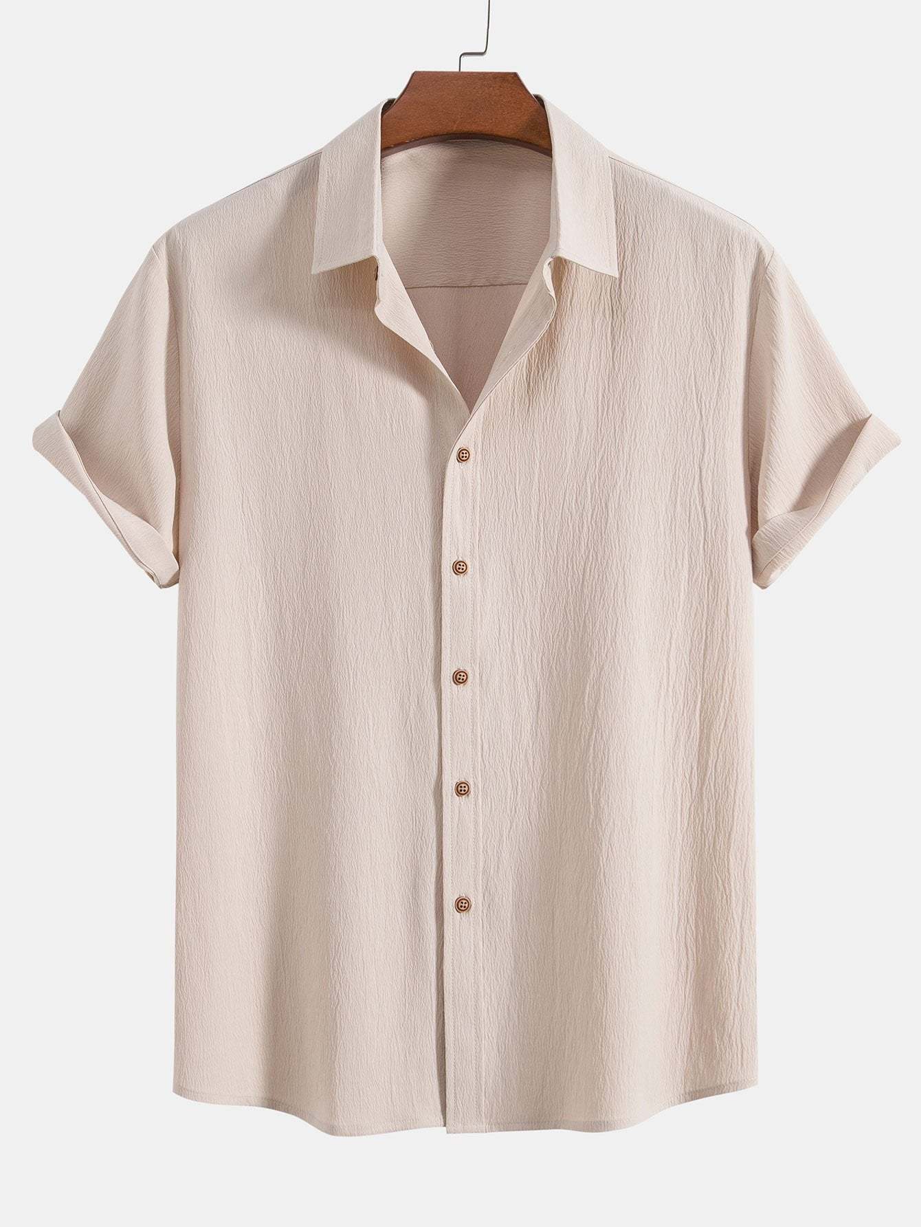 Wrinkled Textured Shirt & Shorts-Mitchell Shoes