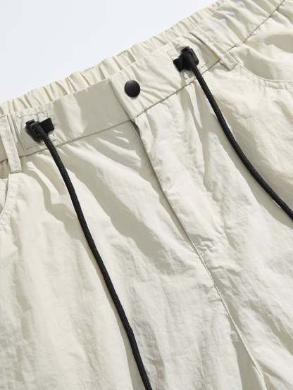 Elastic Waist Parachute Pants-Mitchell Shoes