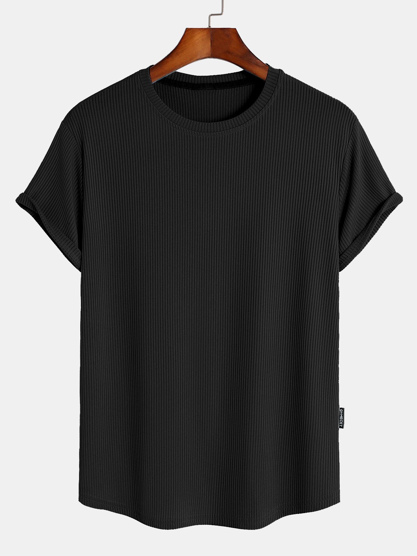 Muscle Fit Arc Hem Textured T-Shirt-Mitchell Shoes