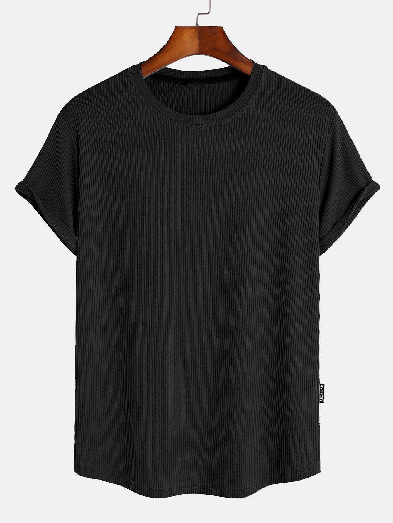 Muscle Fit Arc Hem Textured T-Shirt-Mitchell Shoes