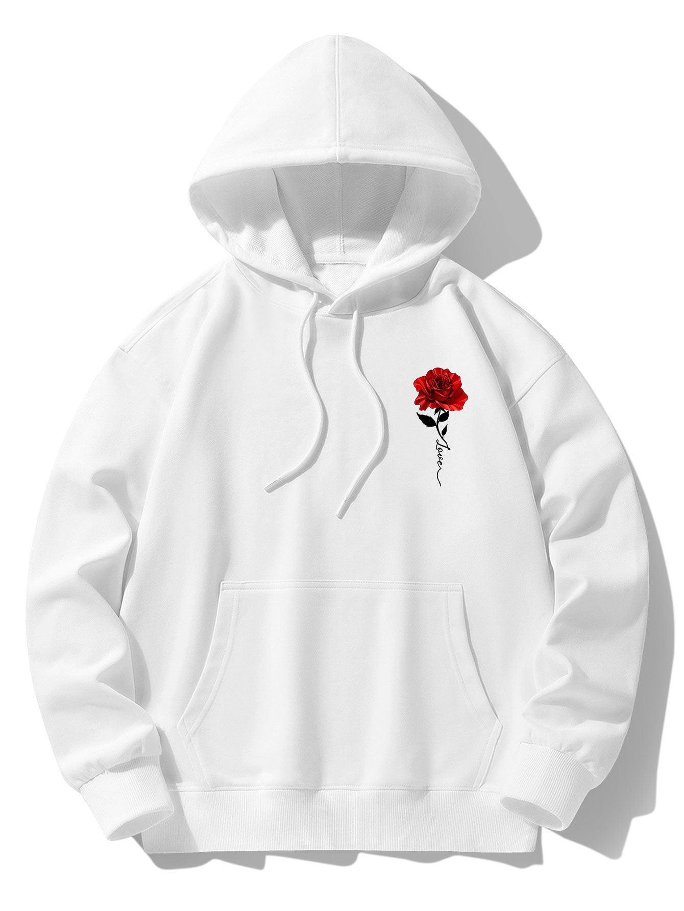 Rose Print Cotton Blend Hoodie & Jogger Pants-Mitchell Shoes