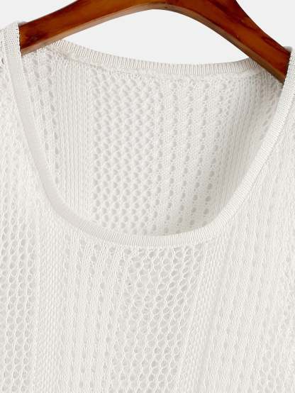 Textured Knit Sweater Tank Top-Mitchell Shoes