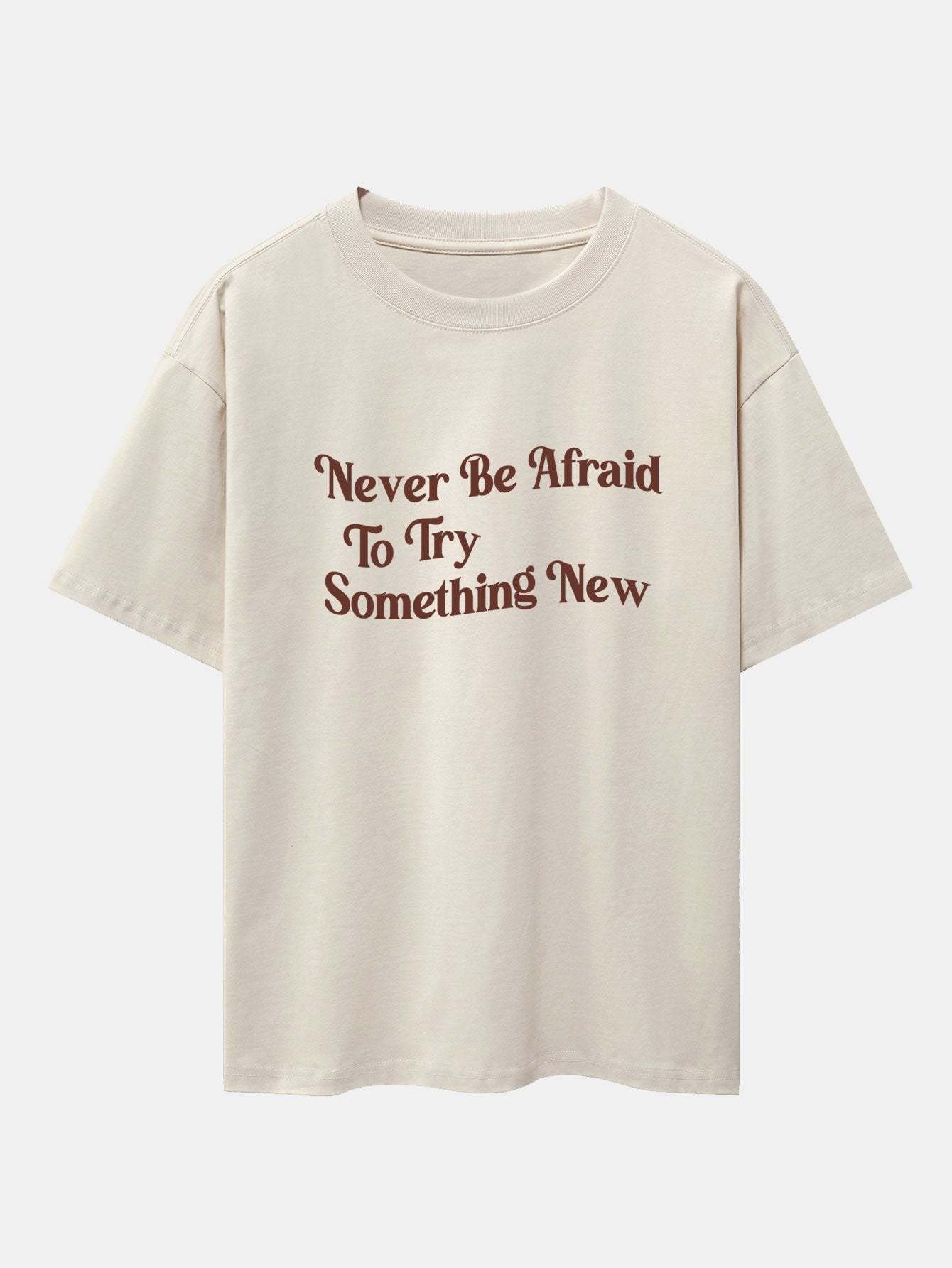 Slogan Print Drop Shoulder Oversize T-Shirt-Mitchell Shoes