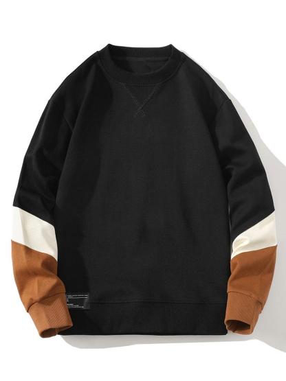 Color Block Crewneck Sweatshirt-Mitchell Shoes