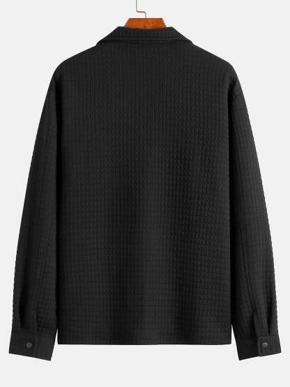 Quilted Jacquard Overshirt-Mitchell Shoes