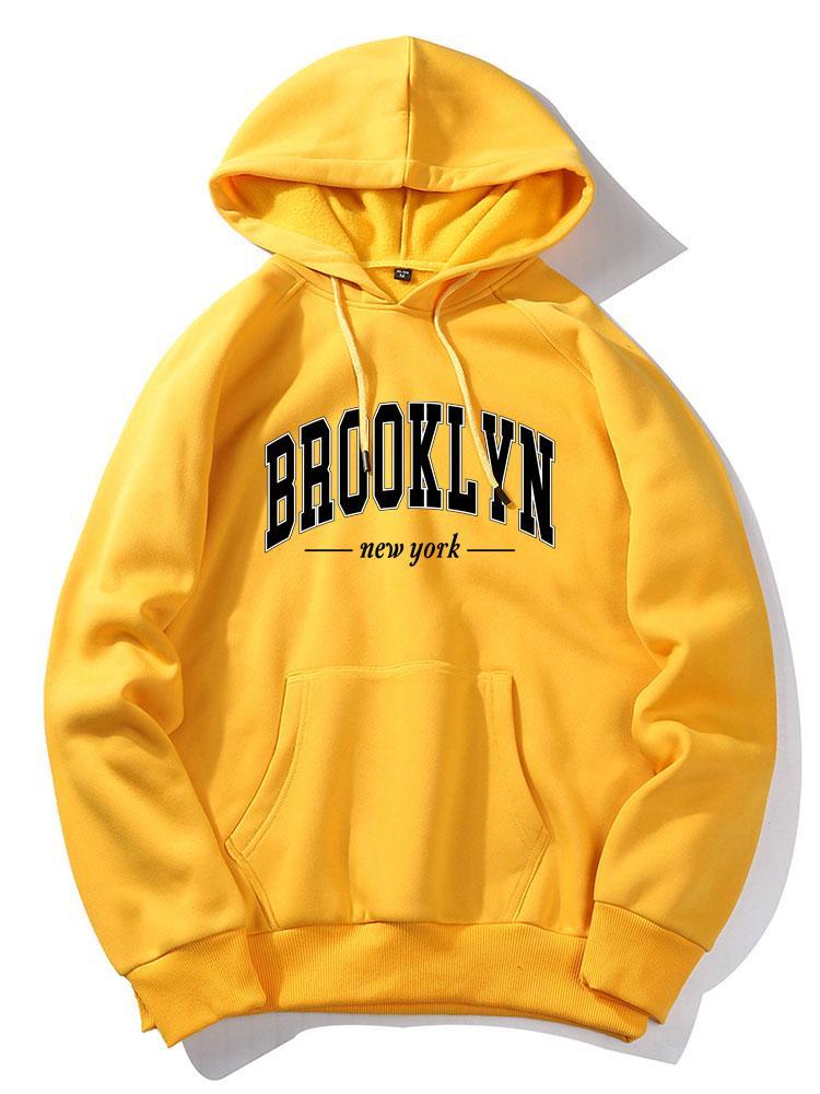Brooklyn Letter Print Hoodie-Mitchell Shoes